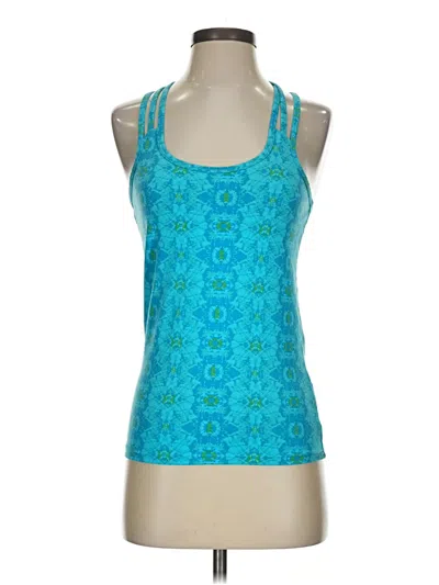 Pre-owned Unbranded Tank Top Teal Halter Neckline Tops