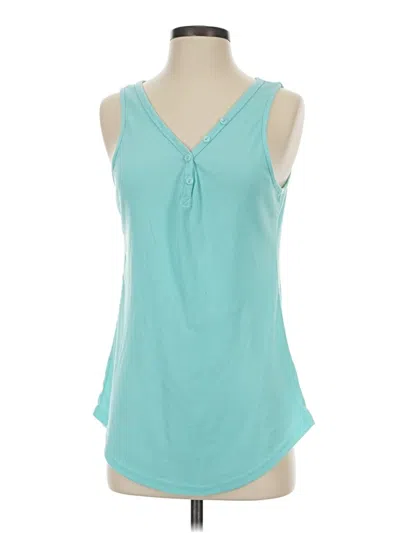 Pre-owned Unbranded Tank Top Teal Halter Neckline Tops