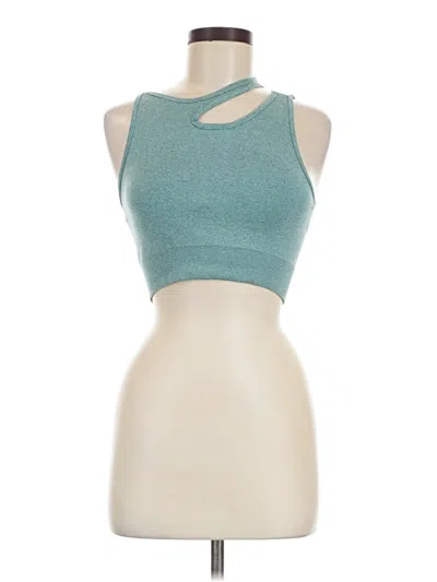 Pre-owned Unbranded Tank Top Teal Halter Neckline Tops