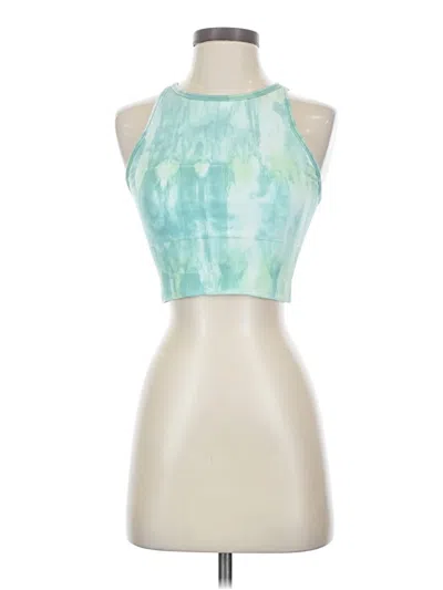 Pre-owned Unbranded Tank Top Teal Halter Neckline Tops
