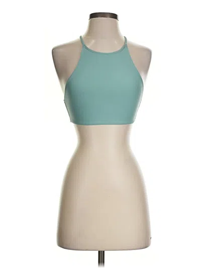 Pre-owned Unbranded Tank Top Teal Halter Neckline Tops