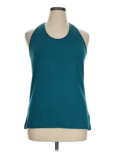 Pre-owned Unbranded Tank Top Teal Halter Neckline Tops