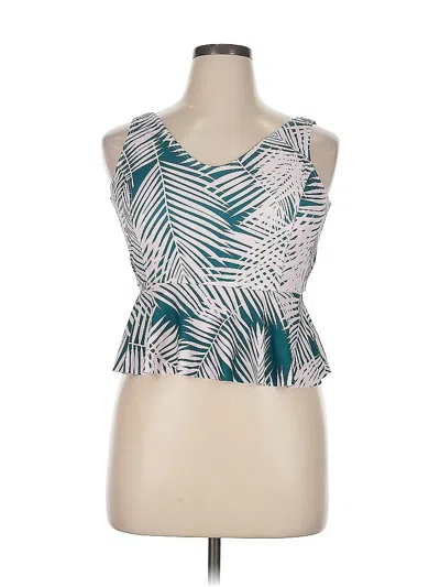 Pre-owned Unbranded Tank Top Teal Halter Neckline Tops In Blue