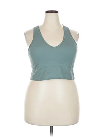 Pre-owned Unbranded Tank Top Teal Halter Neckline Tops In Blue