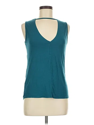 Pre-owned Unbranded Tank Top Teal Plunge Neckline Tops
