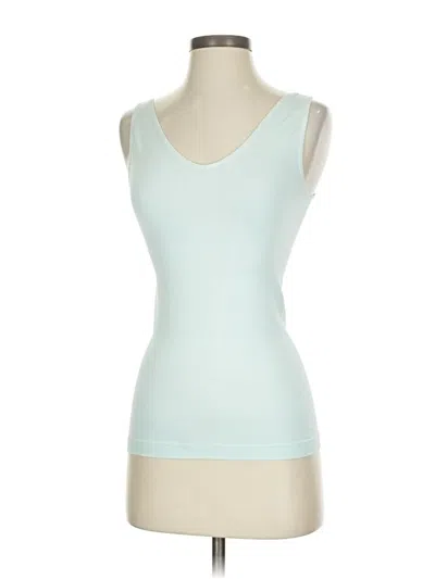 Pre-owned Unbranded Tank Top Teal Strapless Neckline Tops In Blue