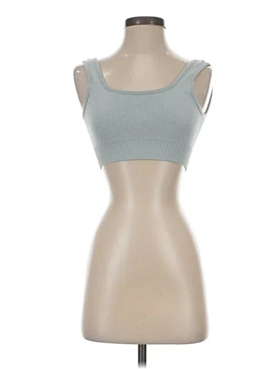 Pre-owned Unbranded Tank Top Teal Strapless Neckline Tops In Blue