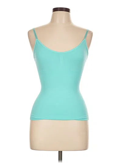 Pre-owned Unbranded Tank Top Teal Strapless Neckline Tops In Blue