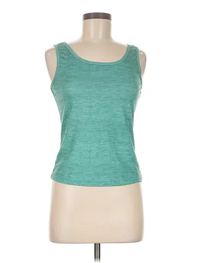 Pre-owned Unbranded Tank Top Teal Strapless Neckline Tops In Blue