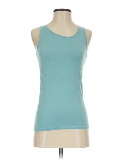 Pre-owned Unbranded Tank Top Teal Strapless Neckline Tops In Blue