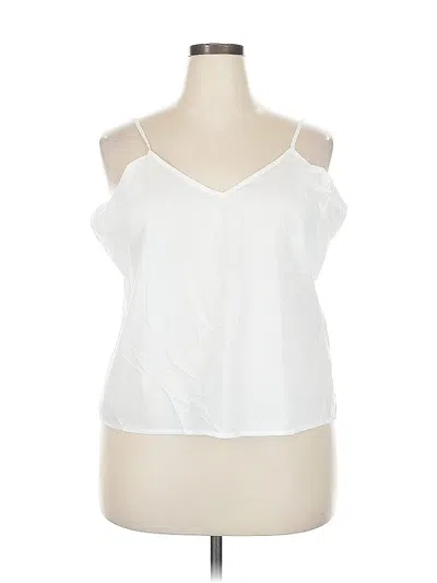 Pre-owned Unbranded Tank Top White Cold Shoulder Neckline Tops