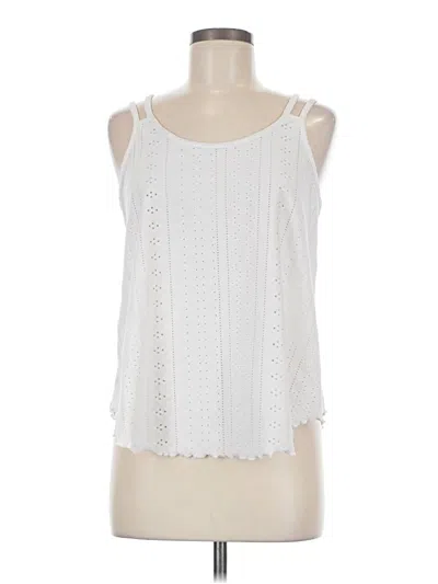 Pre-owned Unbranded Tank Top White Cold Shoulder Neckline Tops