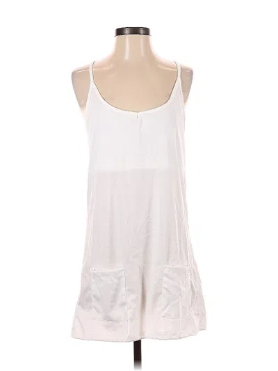 Pre-owned Unbranded Tank Top White Halter Neckline Tops