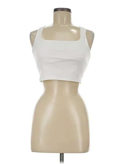 Pre-owned Unbranded Tank Top White Halter Neckline Tops