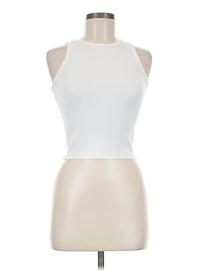 Pre-owned Unbranded Tank Top White Halter Neckline Tops