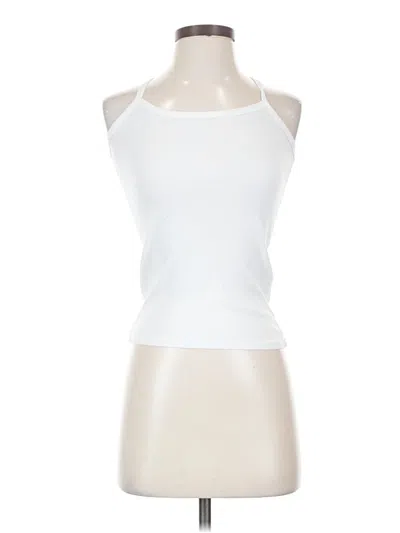 Pre-owned Unbranded Tank Top White Halter Neckline Tops