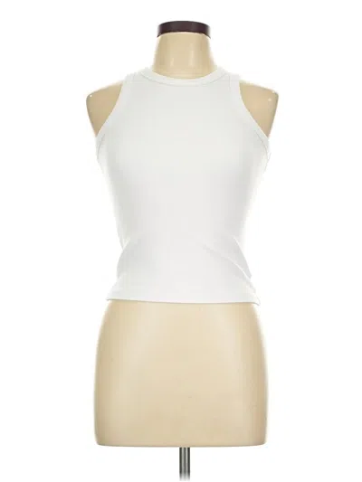 Pre-owned Unbranded Tank Top White Halter Neckline Tops