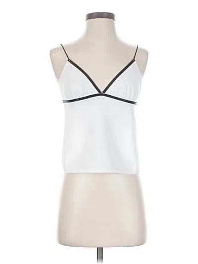 Pre-owned Unbranded Tank Top White Halter Neckline Tops