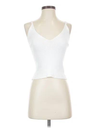 Pre-owned Unbranded Tank Top White Halter Neckline Tops