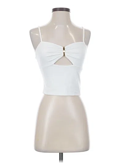 Pre-owned Unbranded Tank Top White Halter Neckline Tops
