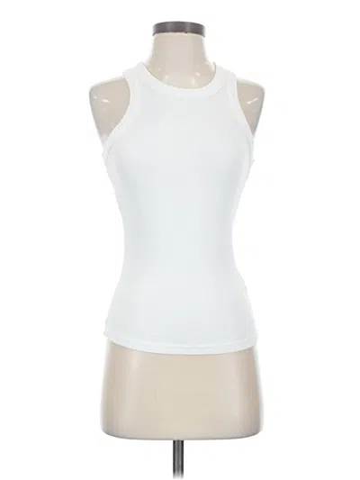 Pre-owned Unbranded Tank Top White Halter Neckline Tops