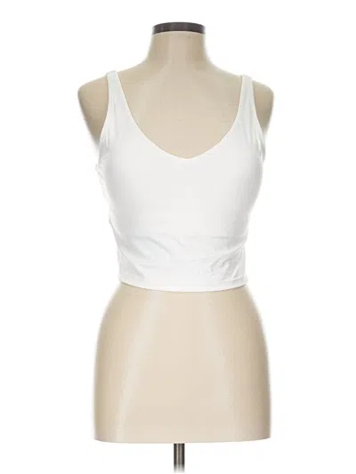 Pre-owned Unbranded Tank Top White Halter Neckline Tops