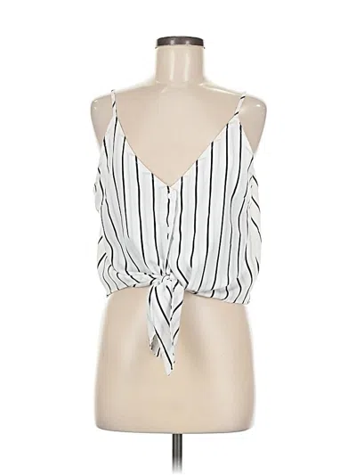 Pre-owned Unbranded Tank Top White Plunge Neckline Tops