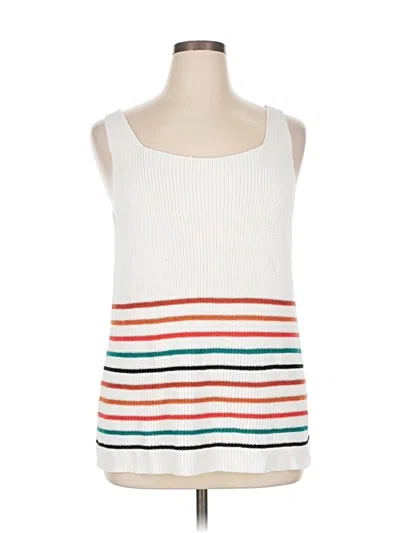 Pre-owned Unbranded Tank Top White Square Neckline Tops