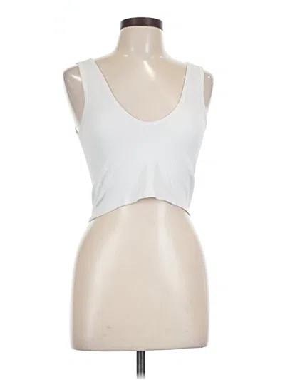 Pre-owned Unbranded Tank Top White Strapless Neckline Tops