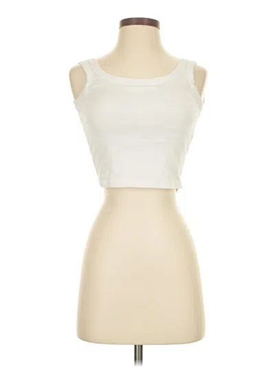 Pre-owned Unbranded Tank Top White Strapless Neckline Tops