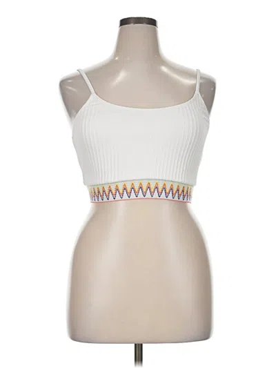 Pre-owned Unbranded Tank Top White Strapless Neckline Tops