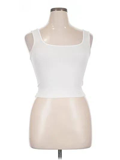 Pre-owned Unbranded Tank Top White Strapless Neckline Tops