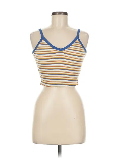 Pre-owned Unbranded Tank Top Yellow Halter Neckline Tops