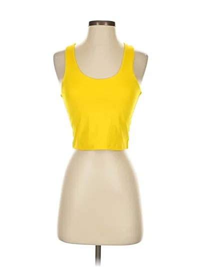 Pre-owned Unbranded Tank Top Yellow Halter Neckline Tops
