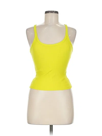 Pre-owned Unbranded Tank Top Yellow Halter Neckline Tops