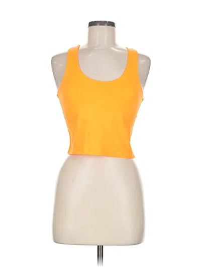 Pre-owned Unbranded Tank Top Yellow Halter Neckline Tops