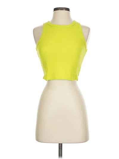 Pre-owned Unbranded Tank Top Yellow Halter Neckline Tops