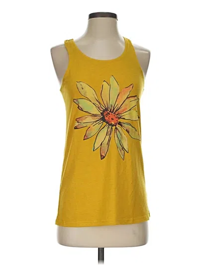 Pre-owned Unbranded Tank Top Yellow Halter Neckline Tops