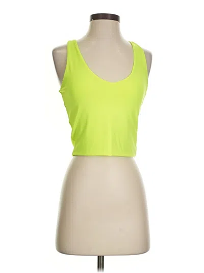 Pre-owned Unbranded Tank Top Yellow Halter Neckline Tops