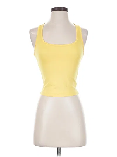 Pre-owned Unbranded Tank Top Yellow Halter Neckline Tops