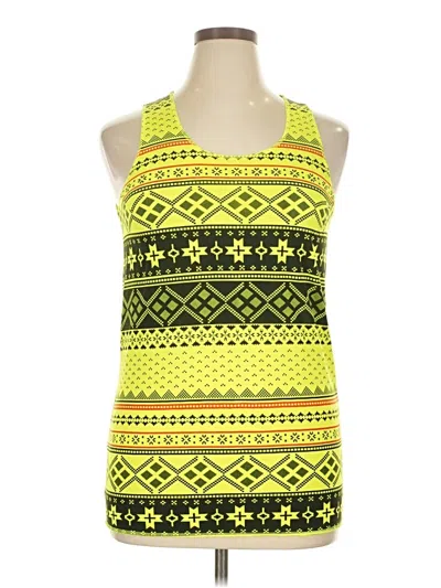 Pre-owned Unbranded Tank Top Yellow Halter Neckline Tops