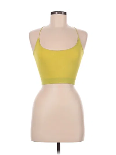 Pre-owned Unbranded Tank Top Yellow Halter Neckline Tops