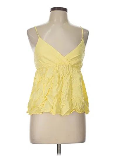 Pre-owned Unbranded Tank Top Yellow Halter Neckline Tops