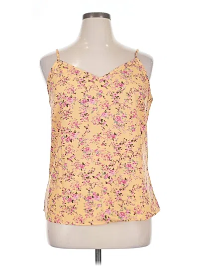 Pre-owned Unbranded Tank Top Yellow Strapless Neckline Tops