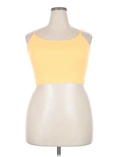 Pre-owned Unbranded Tank Top Yellow Strapless Neckline Tops