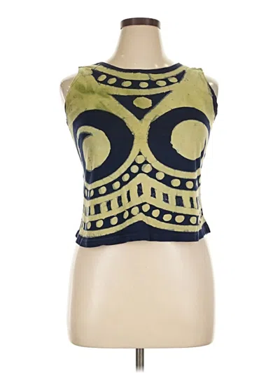 Pre-owned Unbranded Tank Top Yellow Strapless Neckline Tops