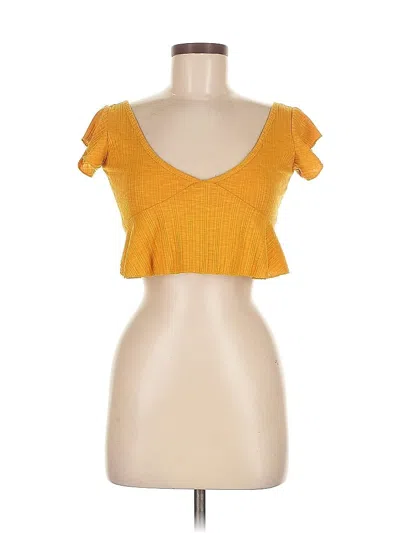 Pre-owned Unbranded Tank Top Yellow Sweetheart Neckline Tops