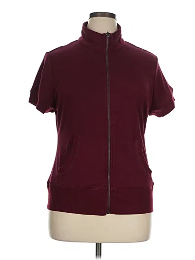 Pre-owned Unbranded Track Jacket In Burgundy