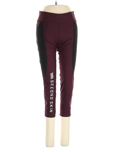 Pre-owned Unbranded Track Pants In Burgundy