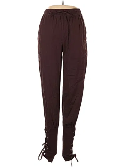 Pre-owned Unbranded Track Pants In Burgundy